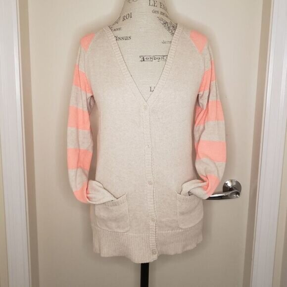 Vintage neon stripe cardigan - Picture 1 of 2